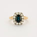 Bague 50 Bague saphir teal, or jaune et or gris 18K 58 Facettes DV5583-1