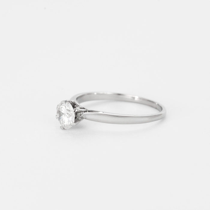 Bague solitaire en or gris  et diamant