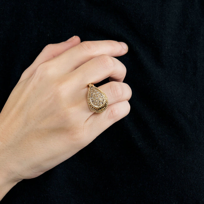 Bague en or jaune et diamants