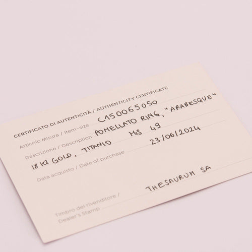 Bague 49 Pomellato Bague Bague Pomellato, "Arabesque", or rose, titane. 58 Facettes DV5006-21