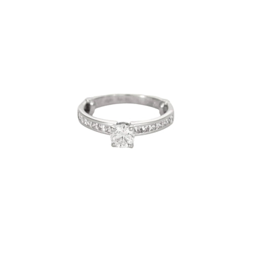Bague 48 Bague en or gris et diamants 58 Facettes DV0078-11