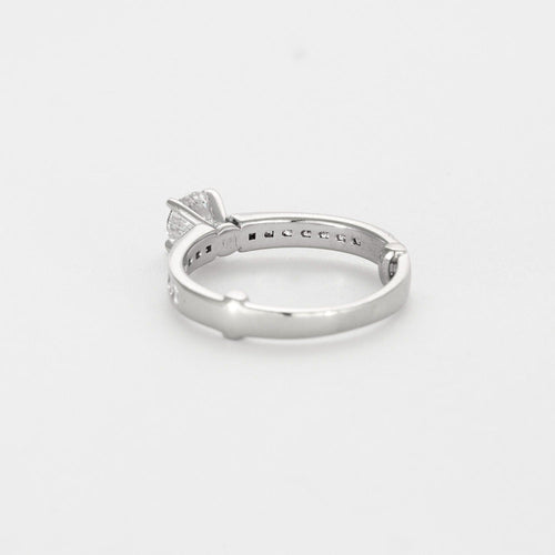 Bague 48 Bague en or gris et diamants 58 Facettes DV0078-11