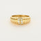 Bague 52 Bague godronnée en or jaune et diamants 58 Facettes DV0726-1