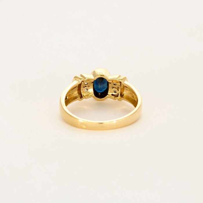 Bague 52 Bague or jaune, saphir 58 Facettes DV0726-7-52-1