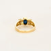 Bague 52 Bague or jaune, saphir 58 Facettes DV0726-7-52-1