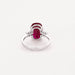 Bague 53 Bague or blanc, rubis et diamants 58 Facettes DV0671-13-53-2