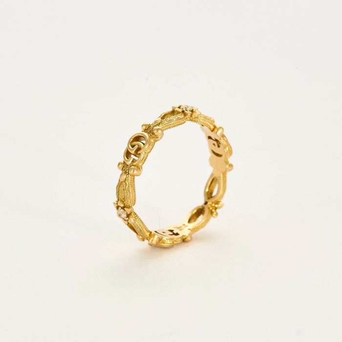 Bague 53 GUCCI - Bague Flora en or jaune et diamants 58 Facettes DV6872-1