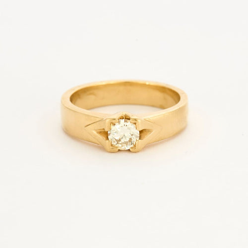 Bague 63 Bague solitaire or jaune et diamant 58 Facettes DV0375-3-63-2
