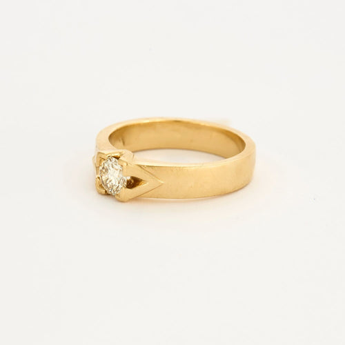 Bague 63 Bague solitaire or jaune et diamant 58 Facettes DV0375-3-63-2