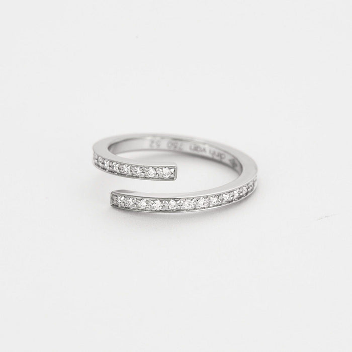 Bague 52 DINH VAN - Bague Spirale or gris diamants 58 Facettes DV6475-2