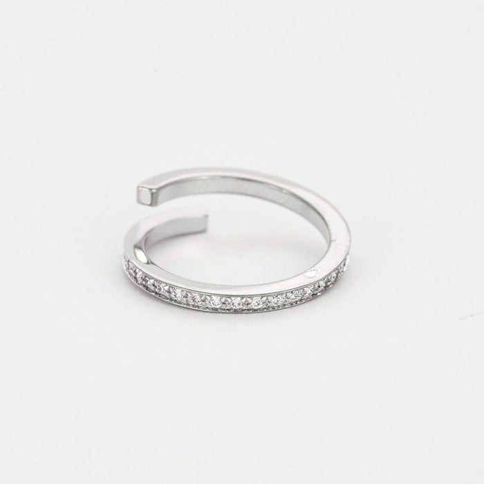 Bague 52 DINH VAN - Bague Spirale or gris diamants 58 Facettes DV6475-2