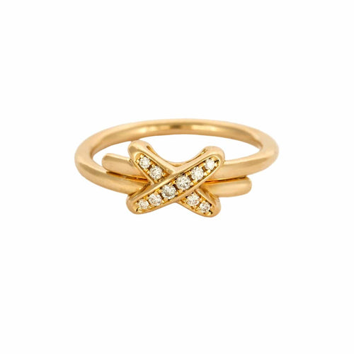 Bague 54 CHAUMET - Bague Jeux de Liens or jaune et diamants 58 Facettes DV6717-1