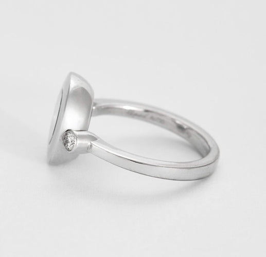 Bague 50 CHOPARD - HAPPY DIAMONDS- ICONS - Bague en or gris et diamants 58 Facettes DV0740-2-50-2