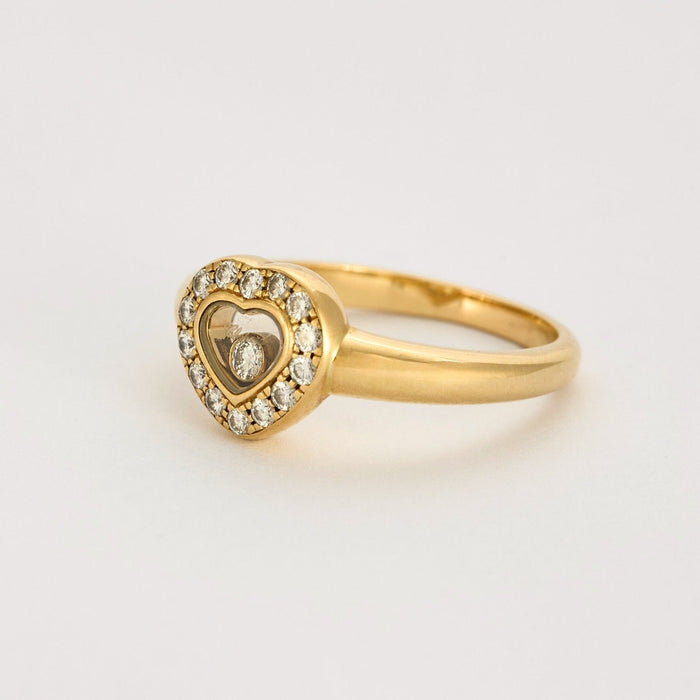 53 CHOPARD - HAPPY HEART - Bague en or jaune et diamants 58 Facettes DV0739-1-53-2