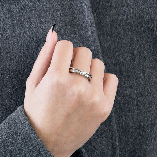 Bulgari, "B.Zero1" Bague solitaire , or gris et diamants