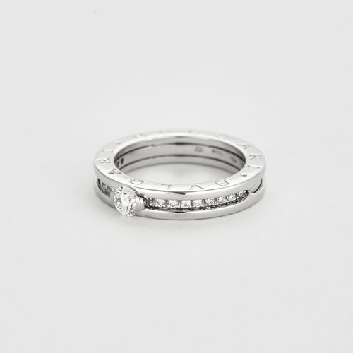 Bulgari, "B.Zero1" Bague solitaire , or gris et diamants