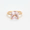 Bague 51 Bague en Or jaune, Quartz rose et Diamants 58 Facettes DV0624-29-51-2