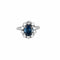 Bague 54 Bague Marguerite en or blanc, saphir et diamants 58 Facettes DV0745-1-54-3