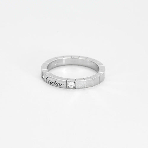 Bague 57 CARTIER - Bague Lanières or gris diamants 58 Facettes DV0728-1-57