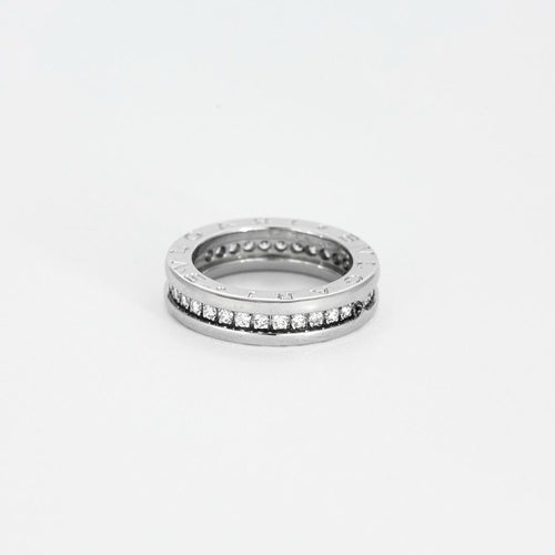 Bague 47 BULGARI- Alliance BZero 1 , Or gris et Diamants 58 Facettes DV6698-1