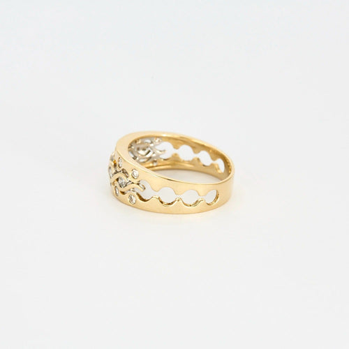 Bague 54 Bague Or jaune et Diamants 58 Facettes DV6176-1