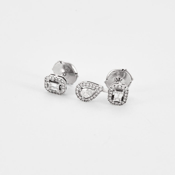 Boucles d'oreilles MESSIKA- Boucle d'oreilles " My Twin 1+2" en or gris et diamants 58 Facettes DV0624-27