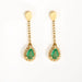 Boucles d'oreilles Pendants d'oreilles en Or jaune, Emeraude et Diamants 58 Facettes DV0751-5