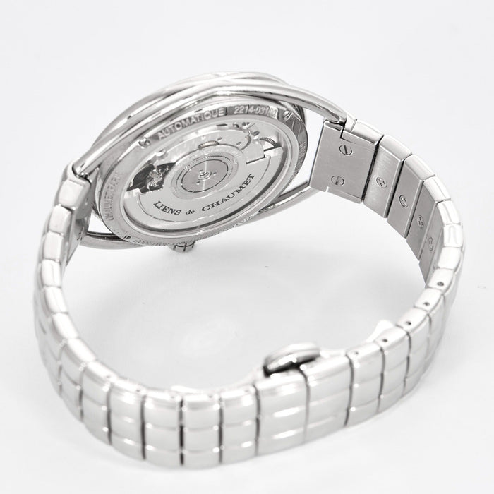 CHAUMET - LIENS - Montre en acier, nacre et diamants