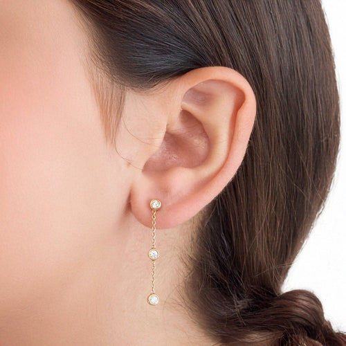 Boucles d'oreilles DE BEERS - MY FIRST CLEA - Paire de boucles d’oreilles en or rose et diamants 58 Facettes DV0764-1