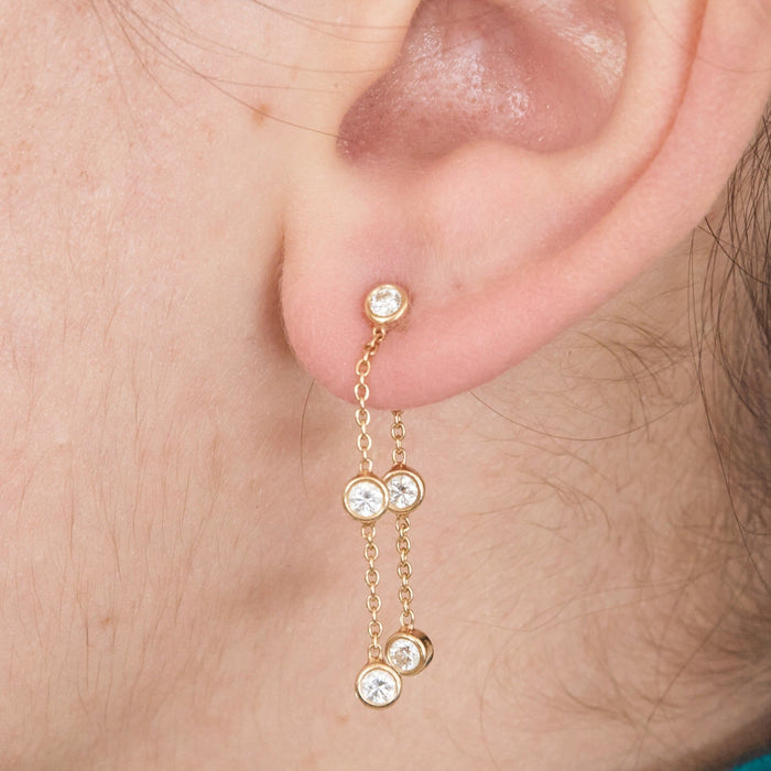 DE BEERS - MY FIRST CLEA - Paire de boucles d’oreilles en or rose et diamants