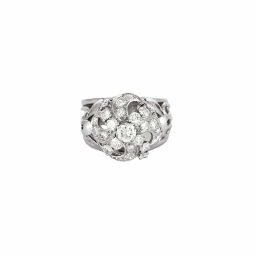 Bague 58 Bague en or gris et diamant 58 Facettes DV6878-1-58-2