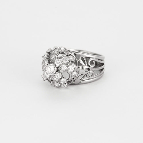 Bague 58 Bague en or gris et diamant 58 Facettes DV6878-1-58-2