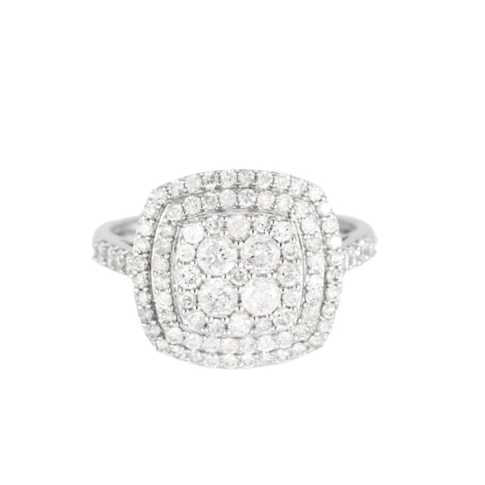 Bague 52 Bague en or gris et diamants 58 Facettes DDV2065-19-52-1