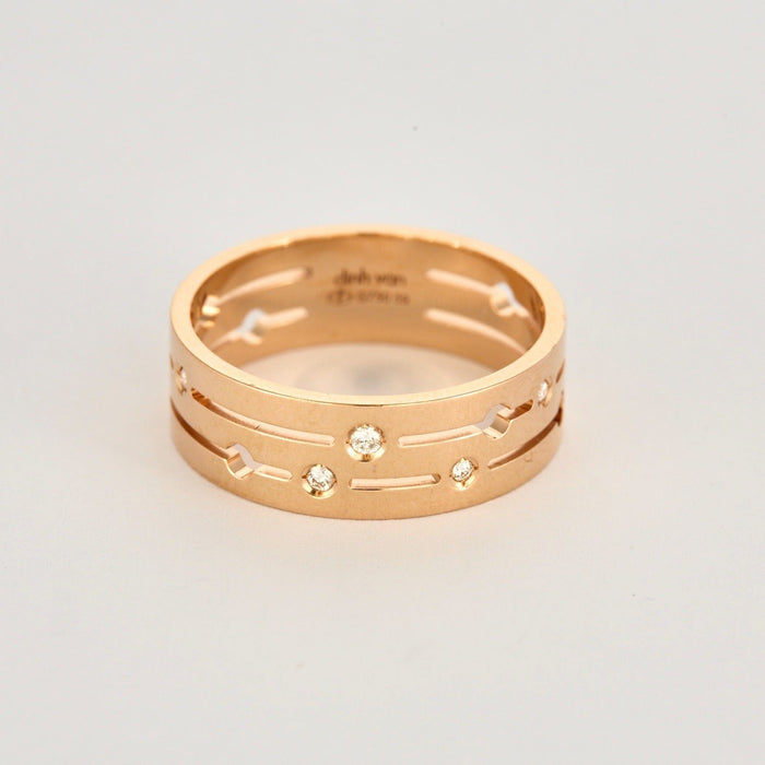 DINH VAN - PULSE- Bague en or rose et diamants