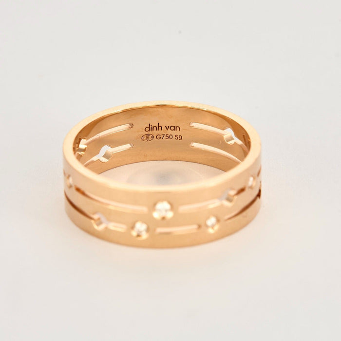 DINH VAN - PULSE- Bague en or rose et diamants