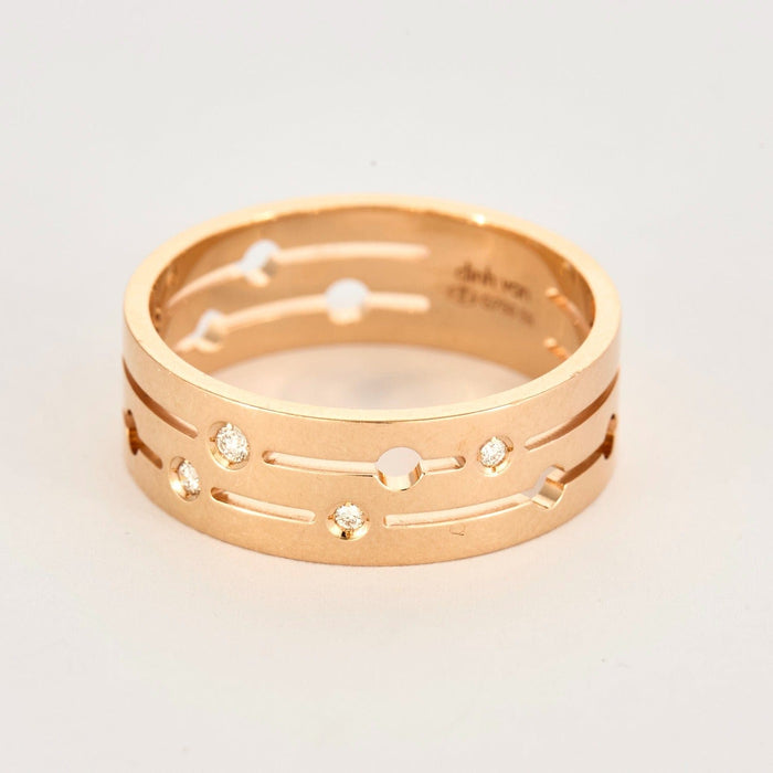 DINH VAN - PULSE- Bague en or rose et diamants