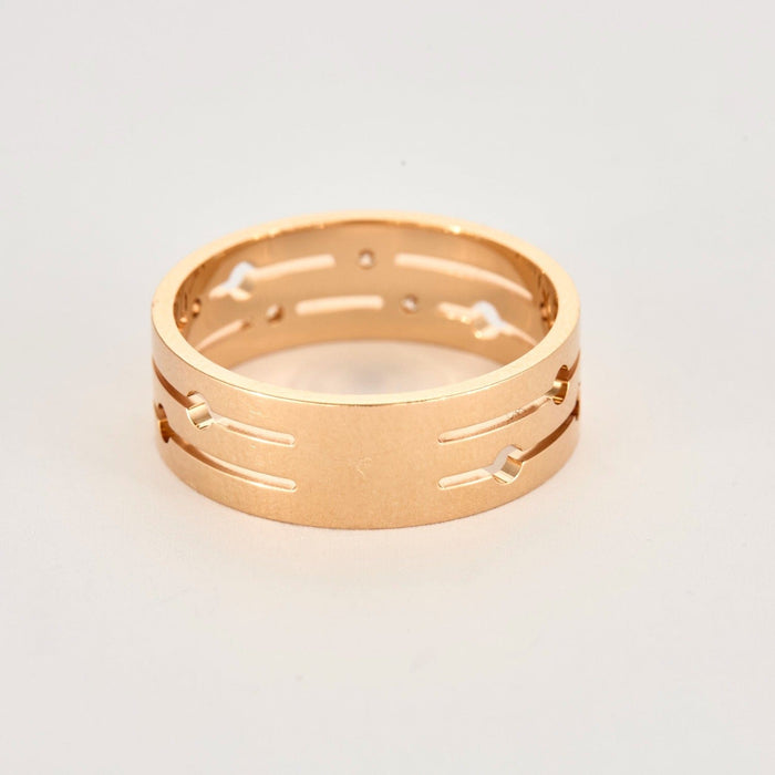 DINH VAN - PULSE- Bague en or rose et diamants