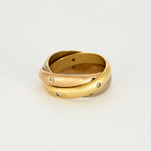 CARTIER - Trinity - Bague Or jaune, rose, blanc et Diamants