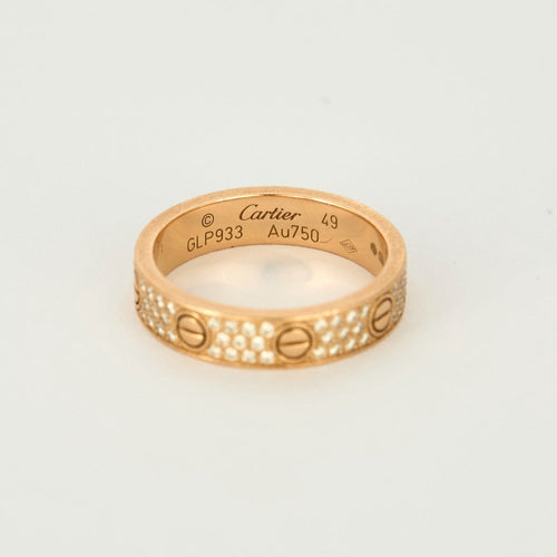 Bague 49 CARTIER - Love - Alliance Or rose et Diamants 58 Facettes DV8241-1-49-1