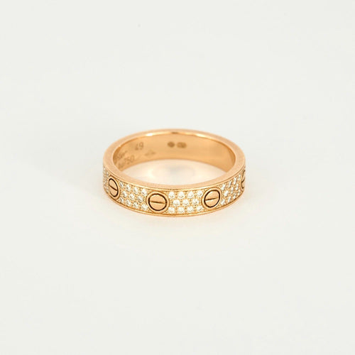 Bague 49 CARTIER - Love - Alliance Or rose et Diamants 58 Facettes DV8241-1-49-1