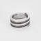 Bague 51 DINH VAN - Spirale - Deux bagues, Or blanc et Diamant 58 Facettes DV8253-2-51-1