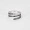 Bague 51 DINH VAN - Spirale - Deux bagues, Or blanc et Diamant 58 Facettes DV8253-2-51-1