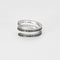 Bague 51 DINH VAN - Spirale - Deux bagues, Or blanc et Diamant 58 Facettes DV8253-2-51-1