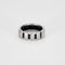 Bague 57 CHAUMET- CLASS ONE - Bague Or blanc , diamants et caoutchouc 58 Facettes DDV6969-1-57-3
