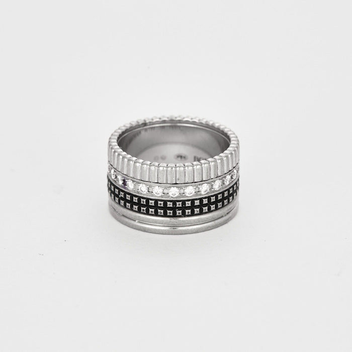 Bague 54 / 54 BOUCHERON - QUATRE BLACK EDITION - Bague Or blanc et Diamants 58 Facettes DV7174-1-54-3-54