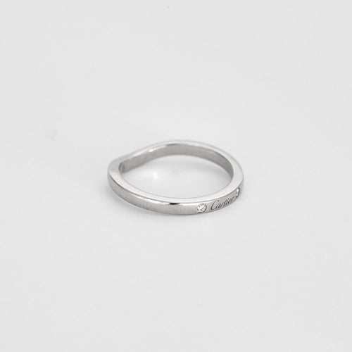 Bague 47 CARTIER - Ballerine - Alliance en Platine et Diamants 58 Facettes DV7273-1-47-2