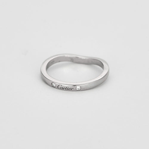 Bague 47 CARTIER - Ballerine - Alliance en Platine et Diamants 58 Facettes DV7273-1-47-2