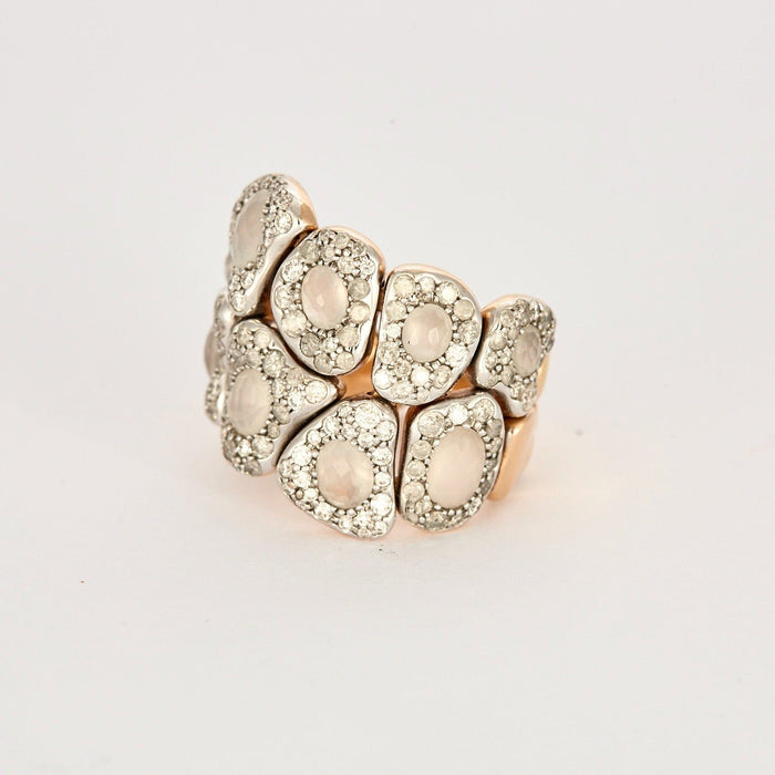 Bague 57 SEDA MANOUKIAN - Bague en or rose, pierres de lune et diamants 58 Facettes DV0776-1-57-3