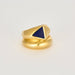 Bague 52 Bague Vintage or jaune et lapis-lazuli 58 Facettes DV0308-52-1