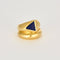 Bague 52 Bague or jaune et lapis-lazuli 58 Facettes DV0308-4-52-1